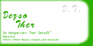 dezso ther business card